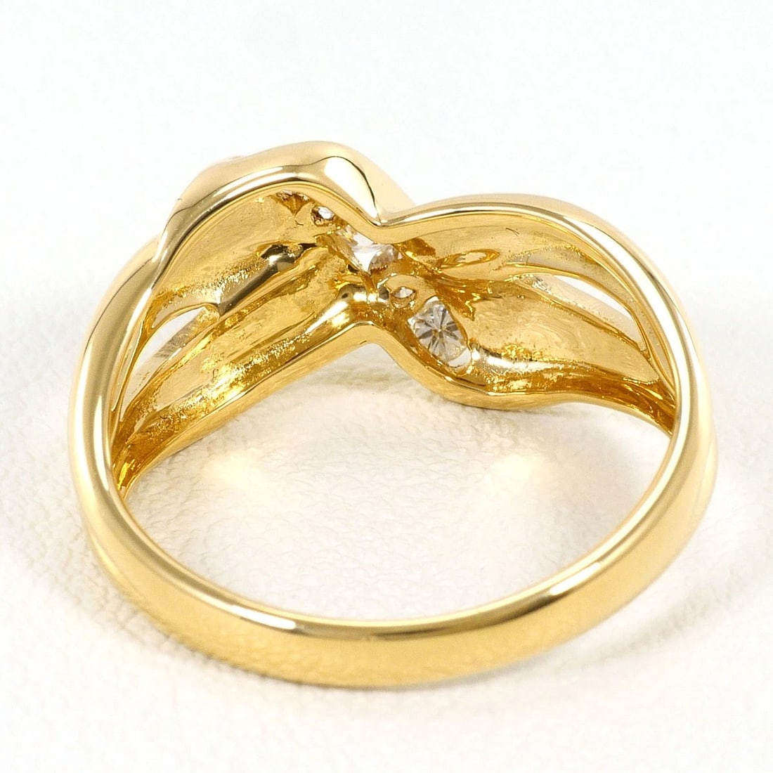K18 GOLD RING DIAMOND - 4