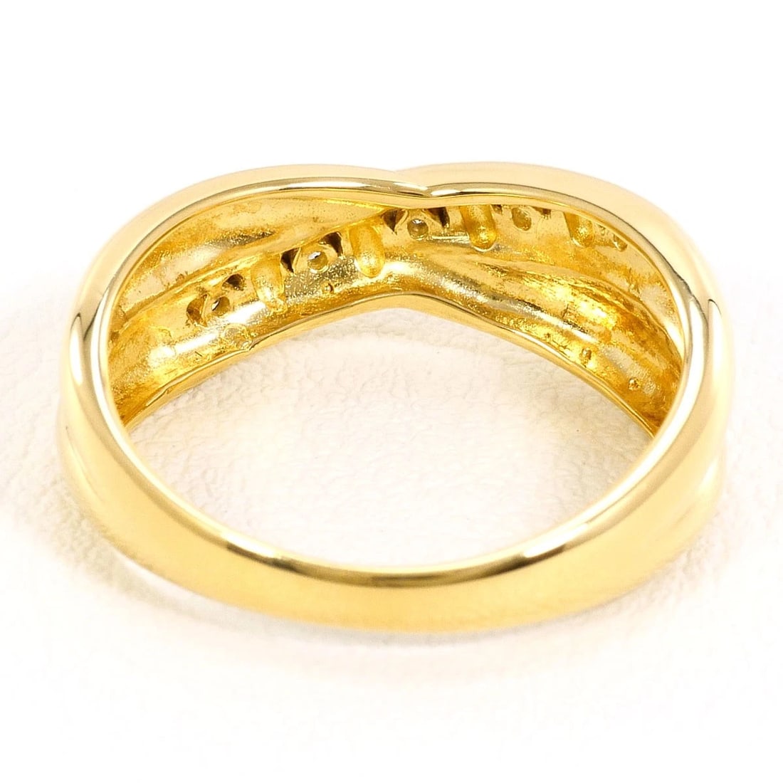 K18 GOLD RING DIAMOND - 4