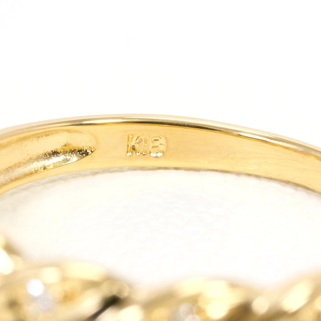 K18 GOLD RING DIAMOND - 4