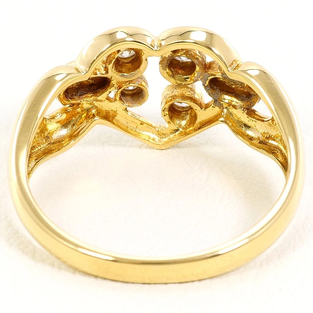 K18 GOLD RING DIAMOND - 4