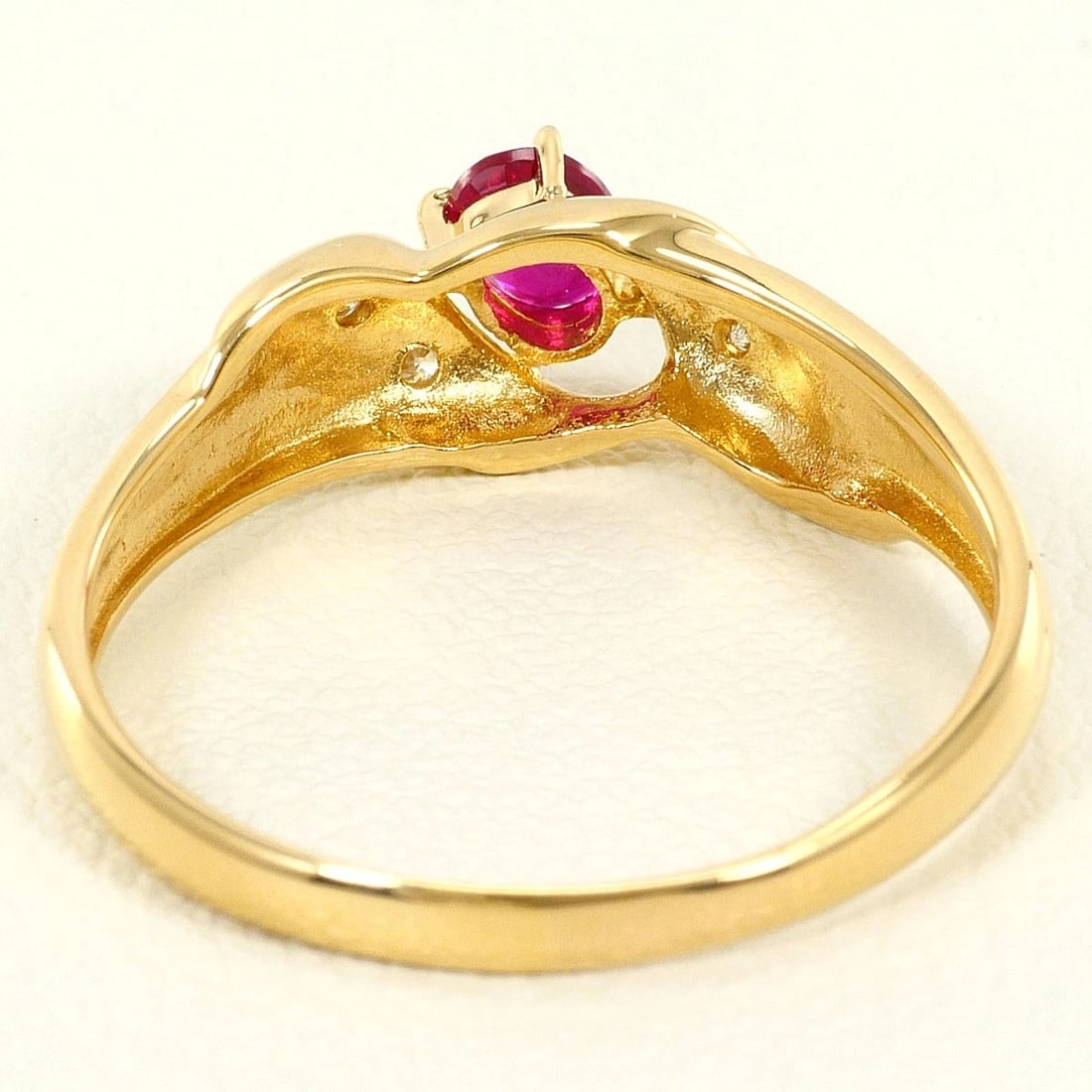 K18 GOLD RING RUBY - 3
