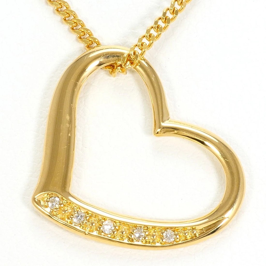 K18 GOLD NECKLACE DIAMOND: K18 gold Necklace Diamond Brand: No Brand Type/Style: Necklace Material: K18/Yellow Gold, Main Stone Natural Color: Gold Size: H:about16?W:about20mm(Top and chain are removable) Chain Length: