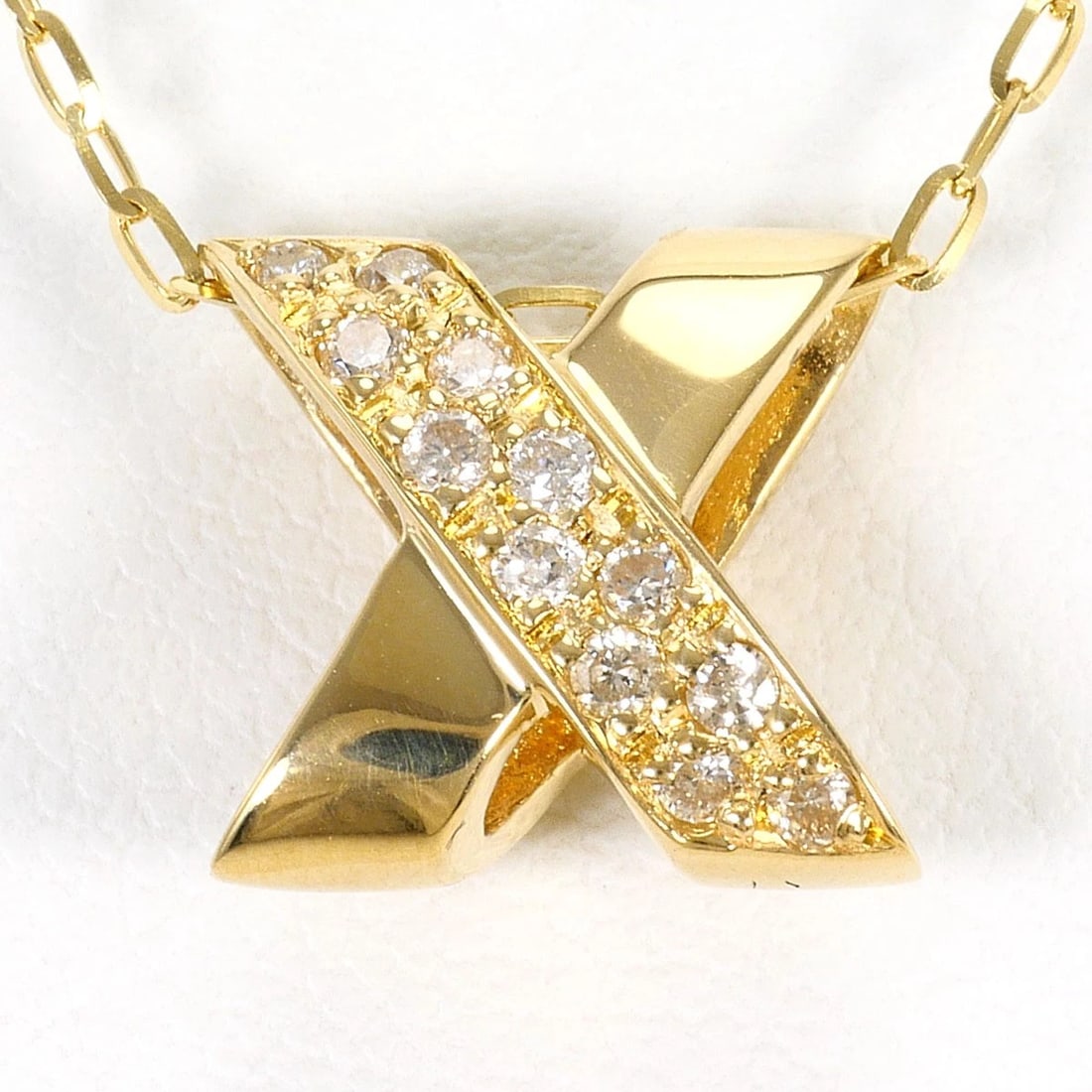 K18 GOLD NECKLACE DIAMOND: K18 gold Necklace Diamond Brand: No Brand Type/Style: Necklace Material: K18 Gold, Main Stone Natural Color: None Size: Chain Length: 45cm Accessories: None Accessories Notice: When purchasing