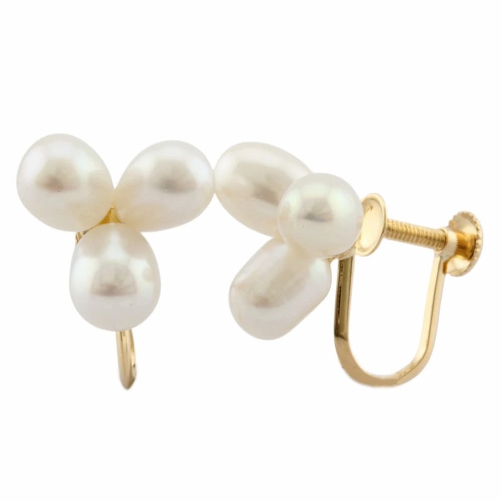 TASAKI EARRING K18 YELLOW GOLD: TASAKI Earring K18 yellow gold Brand: TASAKI Type/Style: Earring Material: K18 yellow gold, Color: gold Size: Design part: Height 0.5", Length 0.5", Earring part: Height 0.5" Accessories: None