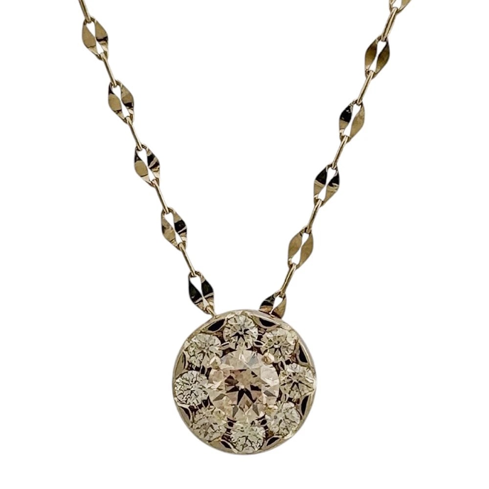 KASHIKEY NECKLACE K18 WHITE GOLD: KASHIKEY Necklace K18 white gold Brand: KASHIKEY Type/Style: Necklace Material: K18 white gold, Main Stone Natural Color: gold Size: Total Length:69cm Chain width:1.5mm Top:W9.0mm x H9.0mm