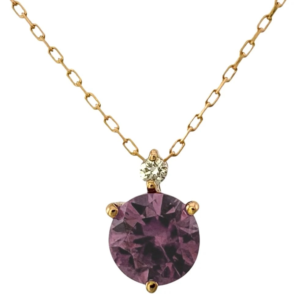 NECKLACE K18 PINK GOLD: Necklace K18 Pink Gold Brand: Unbranded Type/Style: Necklace Material: K18 Pink Gold, Main Stone zircon Color: gold Size: Total Length:40cm Chain width:0.6mm Adjuster can position (distance from brack