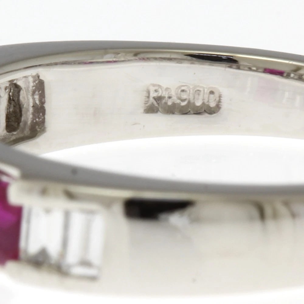RING PT900PLATINUM RUBY - 5
