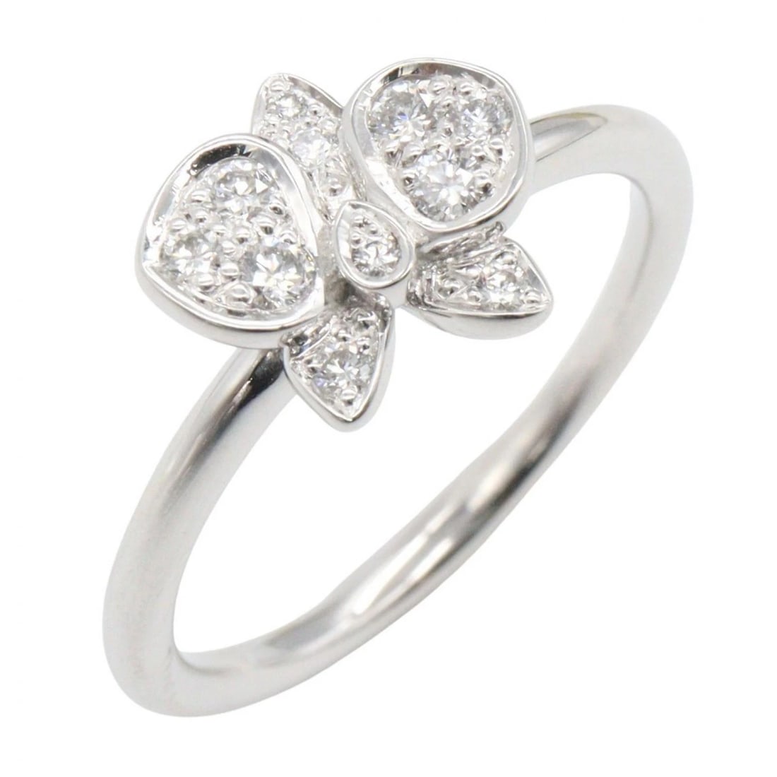 CARTIER CARESSE D'ORCHIDEE DIAMOND RING: CARTIER Caresse d'Orchidee Diamond Ring Brand: CARTIER Type/Style: Ring Material: K18WG?White Gold?, Color: Silver Size: US size 4.5 Accessories: None Accessories Notice: When purchasing pre-owned
