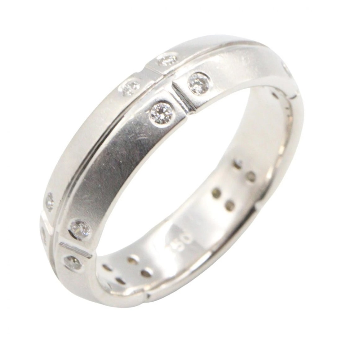 TIFFANY?CO STREAMERICA DIAMOND RING: TIFFANY?CO Streamerica Diamond Ring Brand: TIFFANY?CO Type/Style: Ring Material: K18WG?White Gold?, Color: Silver Size: US size 5.75 Accessories: None Accessories Notice: When purchasing pre-owned