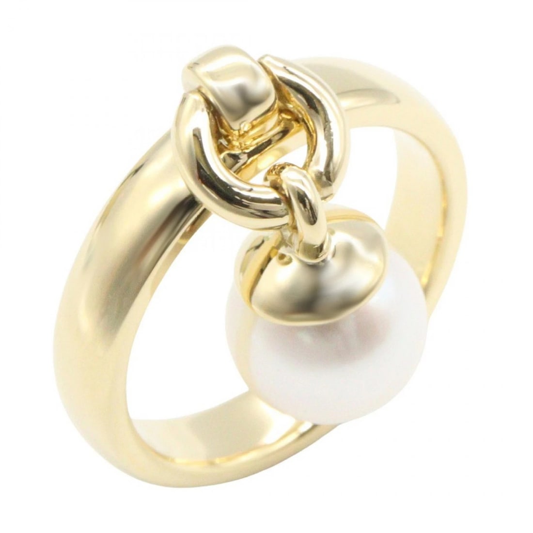 TIFFANY?CO DOOR KNOCKER PEARL RING: TIFFANY?CO Door knocker pearl Ring Brand: TIFFANY?CO Type/Style: Ring Material: K18 (Yellow Gold), Color: Gold Size: US size 5.75 Accessories: None Accessories Notice: When purchasing pre-