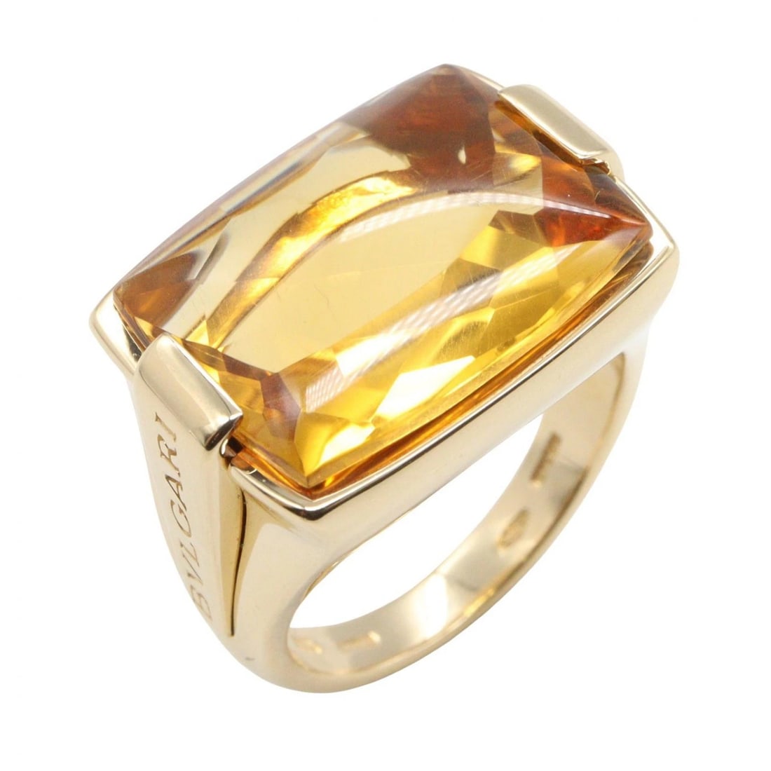 BVLGARI ALLEGUA CITRINE RING 18KYG YELLOW GOLD (1 of 5)