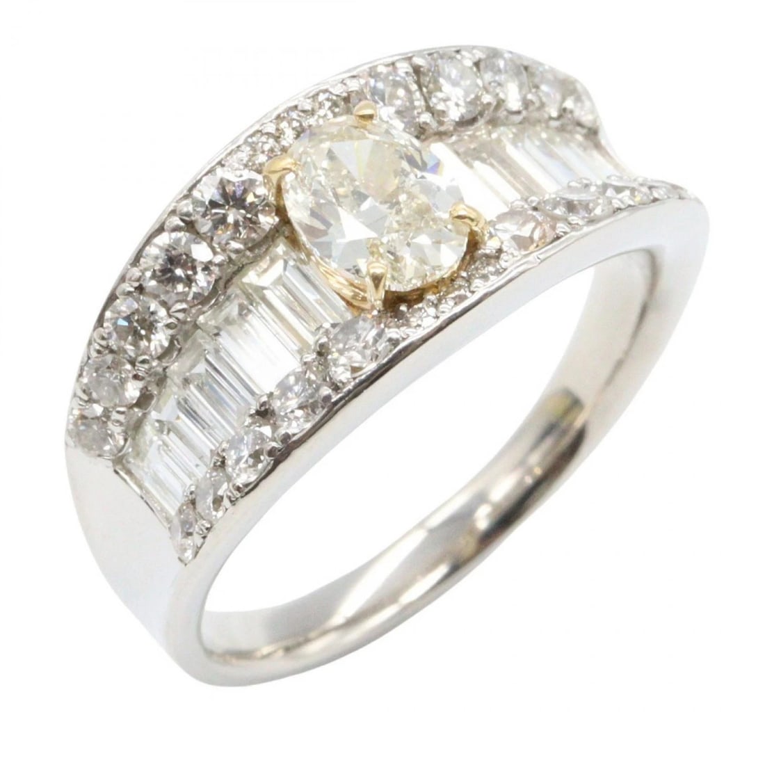 JEWELRY DIAMOND RING PT900 PLATINUM (1 of 4)