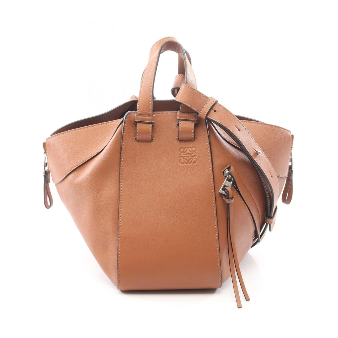 LOEWE HAMMOCK SHOULDER HANDBAG LEATHER BROWN