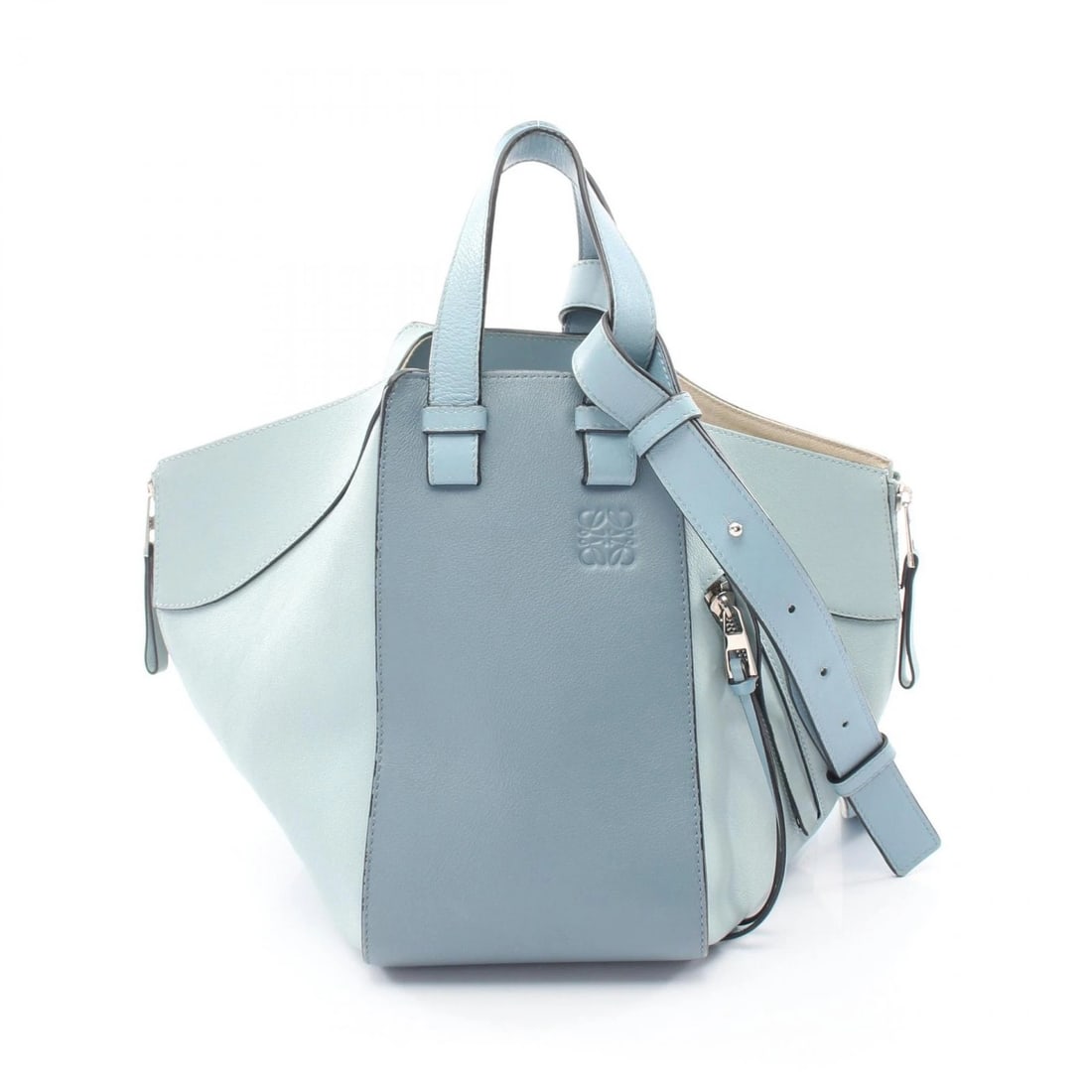 LOEWE HAMMOCK SHOULDER HANDBAG LEATHER BLUE