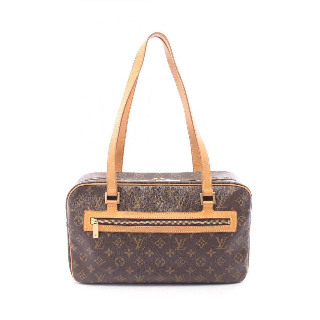 LOUIS VUITTON CITE GM SHOULDER BAG MONOGRAM LEATHER BROWN