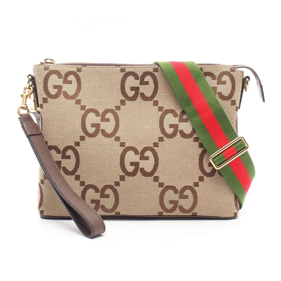 GUCCI JUMBO GG MESSENGER SHOULDER BAG CANVAS LEATHER: GUCCI jumbo GG messenger Shoulder Bag canvas leather Brand: GUCCI Type/Style: Shoulder Bag Material: Exterior Material canvas ? leather Color: Exterior Color Beige?ish colors ? Brown?ish colors Size: 