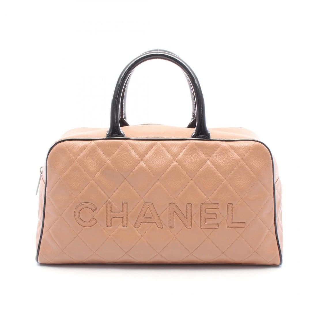CHANEL MATELASSE BOWLING TOTE BAG GRAINED CALFSKIN LEATHER