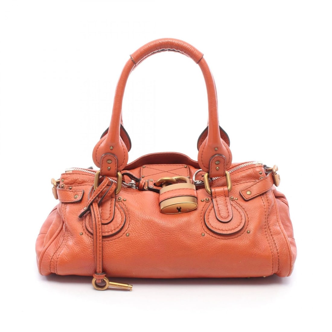 CHLOE PADDINGTON SHOULDER HANDBAG LEATHER BROWN