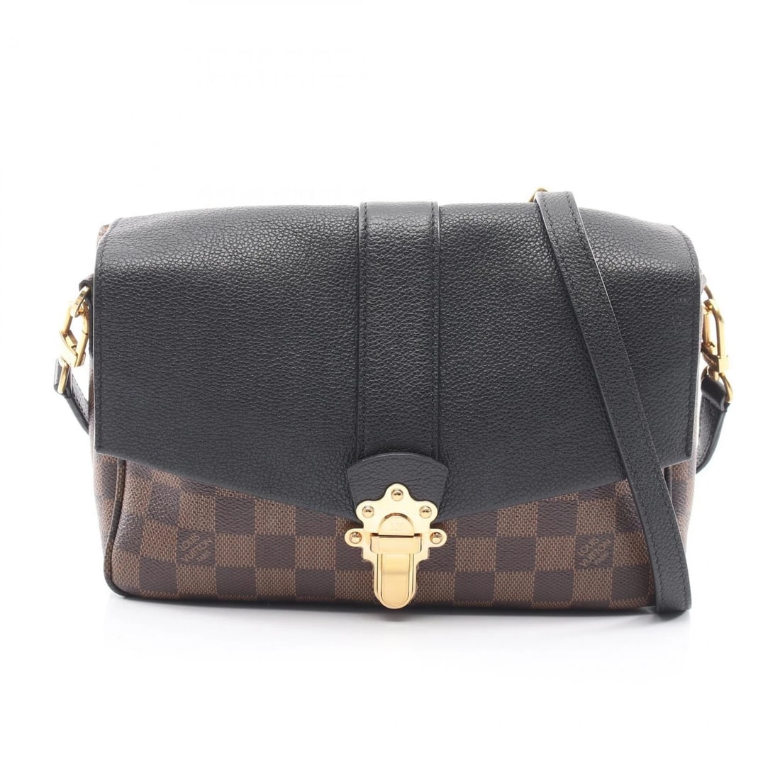 LOUIS VUITTON CLAPTON SHOULDER CROSSBODY BAG: LOUIS VUITTON Clapton Shoulder Crossbody Bag Brand: LOUIS VUITTON Type/Style: Shoulder Bag Material: Exterior Material Damier ? PVC coated canvas ? leather Color: Exterior Color Ebene / Brown?ish colo