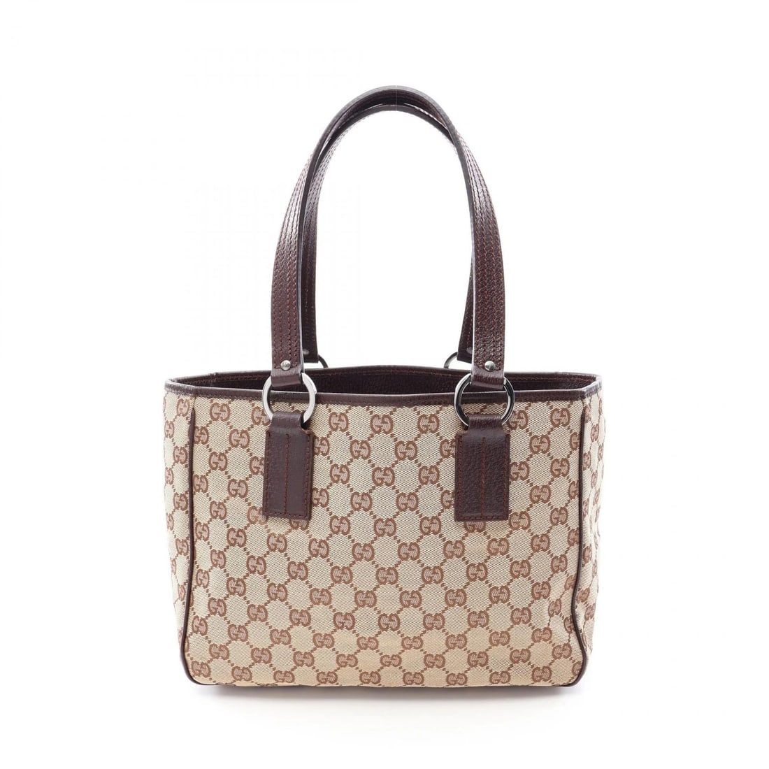 GUCCI TOTE SHOULDER HANDBAG CANVAS LEATHER BEIGE: GUCCI Tote Shoulder Handbag canvas leather Beige Brand: GUCCI Type/Style: Tote Bag Material: Exterior Material canvas ? leather Color: Exterior Color Beige?ish colors ? Brown?ish colors Size: (H:8.3" 