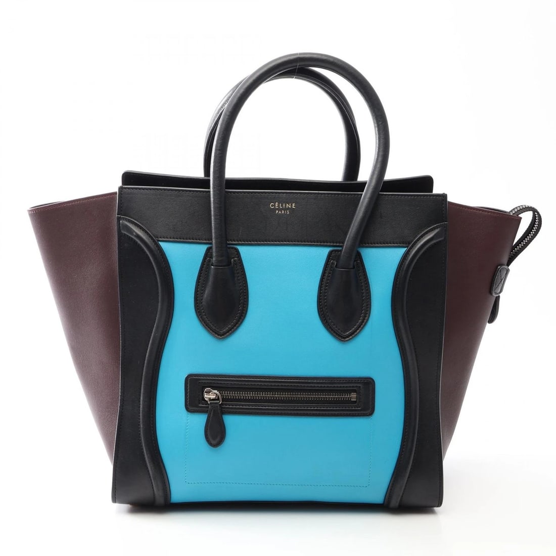 CELINE LUGGAGE MINI SHOPPER HANDBAG LEATHER BLACK