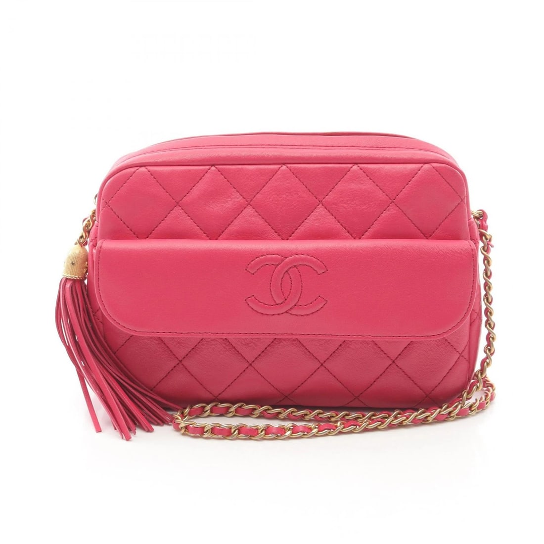 CHANEL MATELASSE CHAIN SHOULDER BAG LAMB LEATHER PINK: CHANEL Matelasse Chain Shoulder Bag Lamb leather Pink Brand: CHANEL Type/Style: Shoulder Bag Material: Exterior Material Lambskin (sheep leather) Color: Exterior Color Pink?ish colors Size: (H:5.1" x 