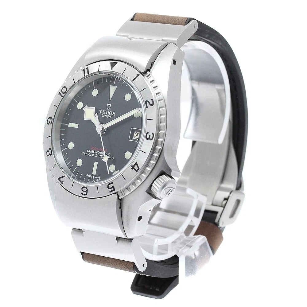 TUDOR BLACK DATE BLACK AUTOMATIC WATCH - 2