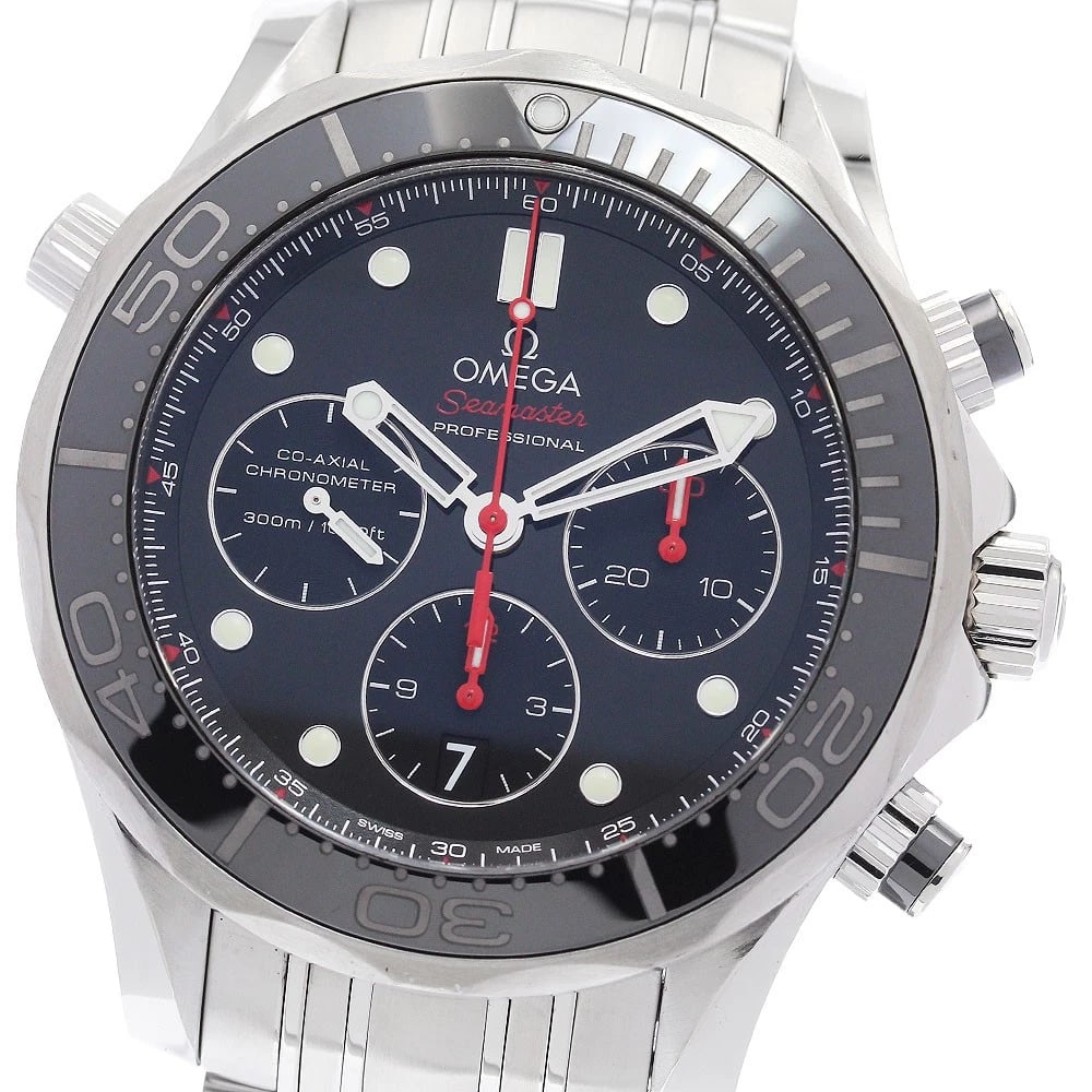 OMEGA SEAMASTER CO-AXIAL AUTOMATIC WATCH: OMEGA Seamaster Co-Axial Automatic Watch Brand: OMEGA Type/Style: Wristwatch Material: Band Material Stainless Steel, Case Material Stainless Steel Color: Dial Color black Band Color Silver Case