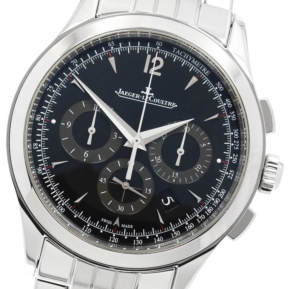 JAEGER-LECOULTRE MASTER CHRONOGRAPH DATE AUTOMATIC WATCH: JAEGER-LECOULTRE Master chronograph Date Automatic Watch Brand: JAEGER-LECOULTRE Type/Style: Wristwatch Material: Band Material Stainless Steel, Case Material Stainless Steel Color: Dial Color black