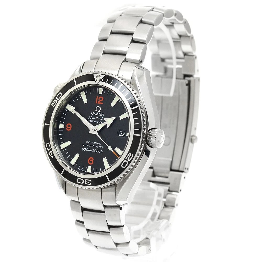 OMEGA SEAMASTER PLANET OCEAN DATE CO-AXIAL AUTOMATIC WATCH: OMEGA Seamaster Planet Ocean Date Co-Axial Automatic Watch Brand: OMEGA Type/Style: Wristwatch Material: Band Material Stainless Steel, Case Material Stainless Steel Color: Dial Color black Band