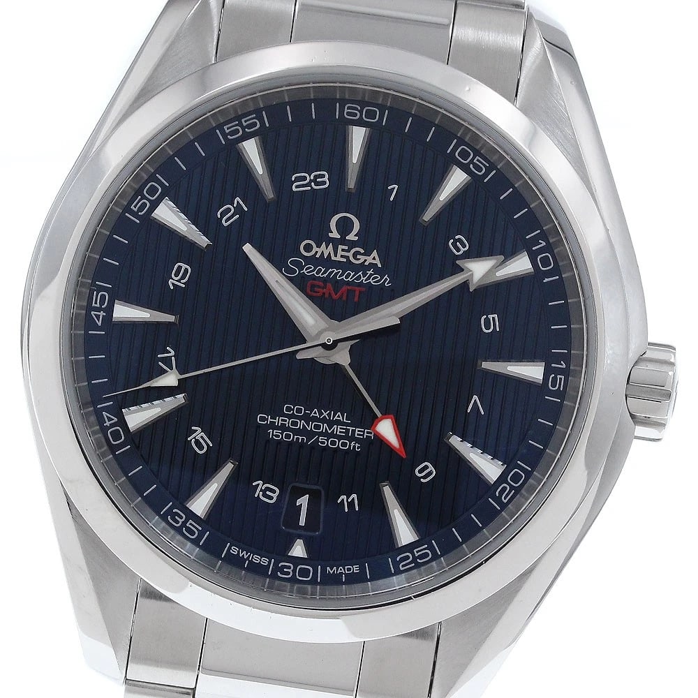 OMEGA SEAMASTER AQUA TERRA AUTOMATIC WATCH: OMEGA Seamaster Aqua Terra Automatic Watch Brand: OMEGA Type/Style: Wristwatch Material: Band Material Stainless Steel, Case Material Stainless Steel Color: Dial Color Navy Band Color Silver Case