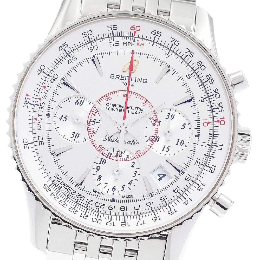 BREITLING NAVITIMER MONTBRILLANT CHRONOGRAPH AUTOMATIC WATCH: BREITLING Navitimer Montbrillant Chronograph Automatic Watch Brand: BREITLING Type/Style: Wristwatch Material: Band Material Stainless Steel, Case Material Stainless Steel Color: Case Color Silver