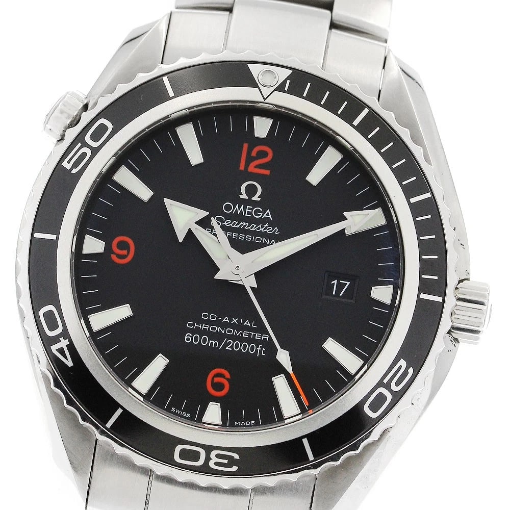 OMEGA SEAMASTER PLANET OCEAN DATE CO-AXIAL AUTOMATIC WATCH: OMEGA Seamaster Planet Ocean Date Co-Axial Automatic Watch Brand: OMEGA Type/Style: Wristwatch Material: Band Material Stainless Steel, Case Material Stainless Steel Color: Dial Color black Band