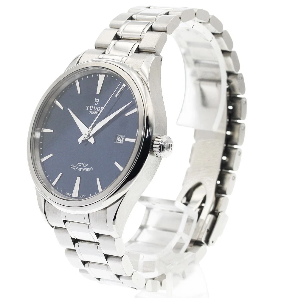 TUDOR DATE BLUE AUTOMATIC WATCH - 2