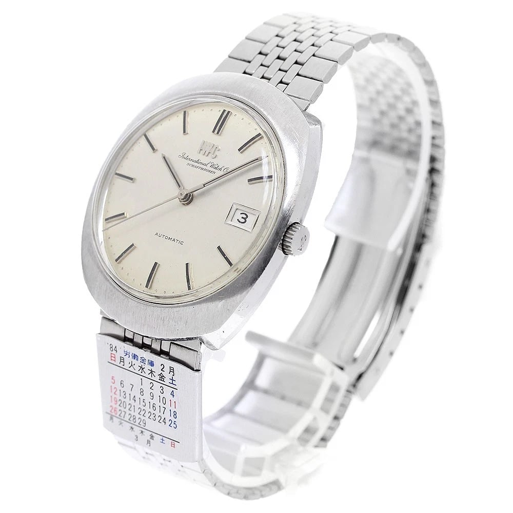 IWC SCHAFFHAUSEN DATE SILVER AUTOMATIC WATCH - 2