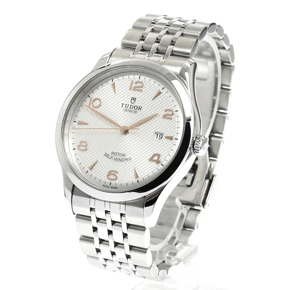 TUDOR DATE SILVER AUTOMATIC WATCH - 2