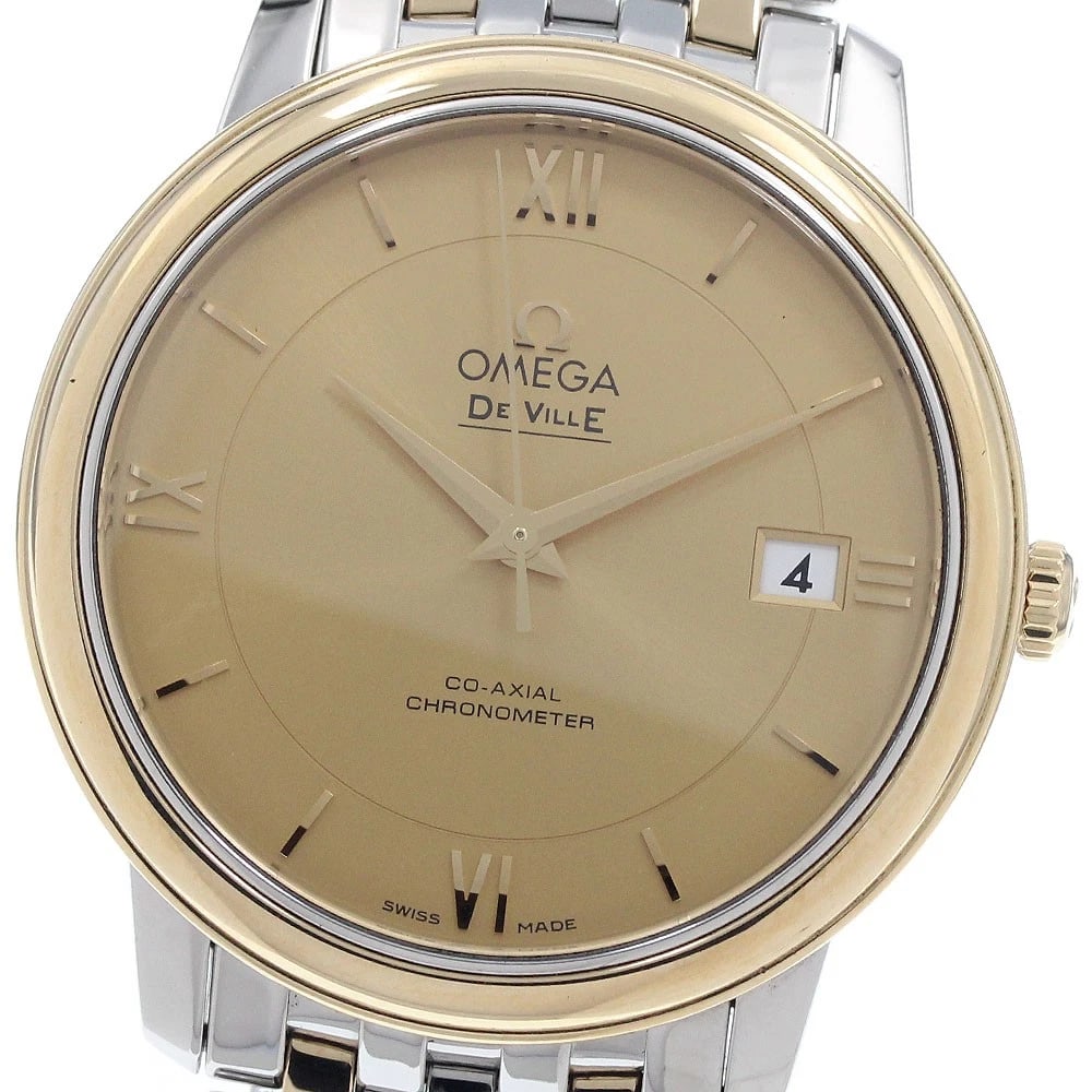 OMEGA DE VILLE PRESTIGE COAXIAL AUTOMATIC WATCH: OMEGA De Ville Prestige Coaxial Automatic Watch Brand: OMEGA Type/Style: Wristwatch Material: Band Material Stainless Steel/YG, Case Material Stainless Steel/YG Color: Case Color Silver / Gold Band