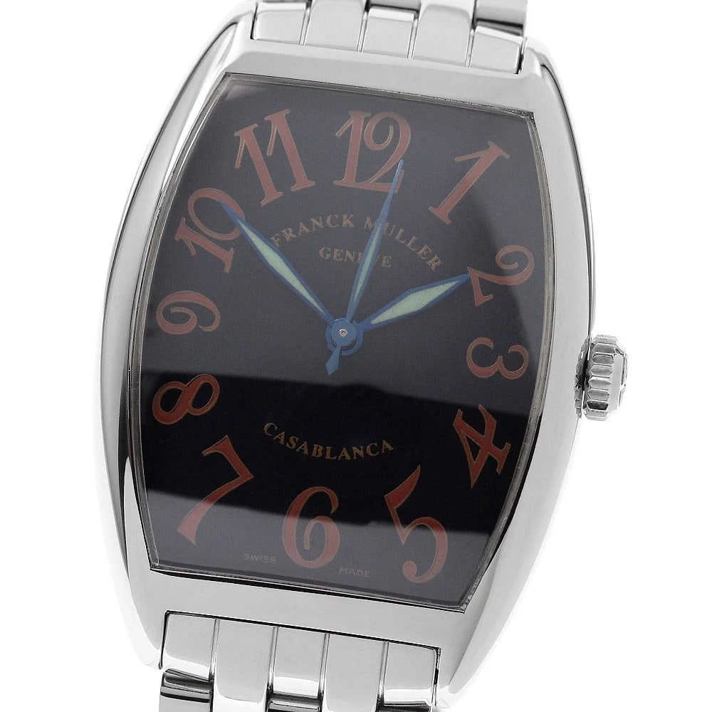 FRANCK MULLER BLACK AUTOMATIC WATCH: FRANCK MULLER Black Automatic Watch Brand: FRANCK MULLER Type/Style: Wristwatch Material: Band Material Stainless Steel, Case Material Stainless Steel Color: Case Color Silver Band Color Silver Dial