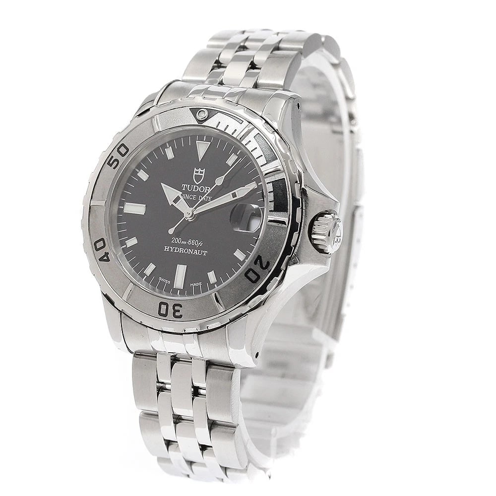 TUDOR HYDRO DATE BLACK AUTOMATIC WATCH - 2