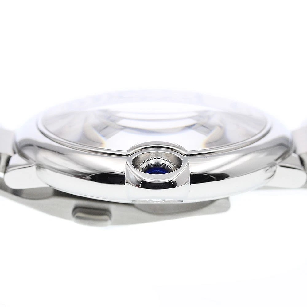 CARTIER BARON DATE SILVER AUTOMATIC WATCH - 4