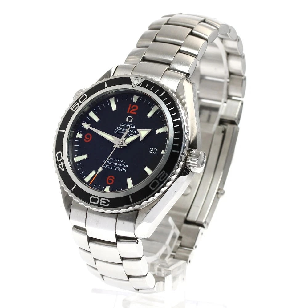 OMEGA SEAMASTER PLANET OCEAN DATE CO-AXIAL AUTOMATIC WATCH: OMEGA Seamaster Planet Ocean Date Co-Axial Automatic Watch Brand: OMEGA Type/Style: Wristwatch Material: Band Material Stainless Steel, Case Material Stainless Steel Color: Dial Color black Band