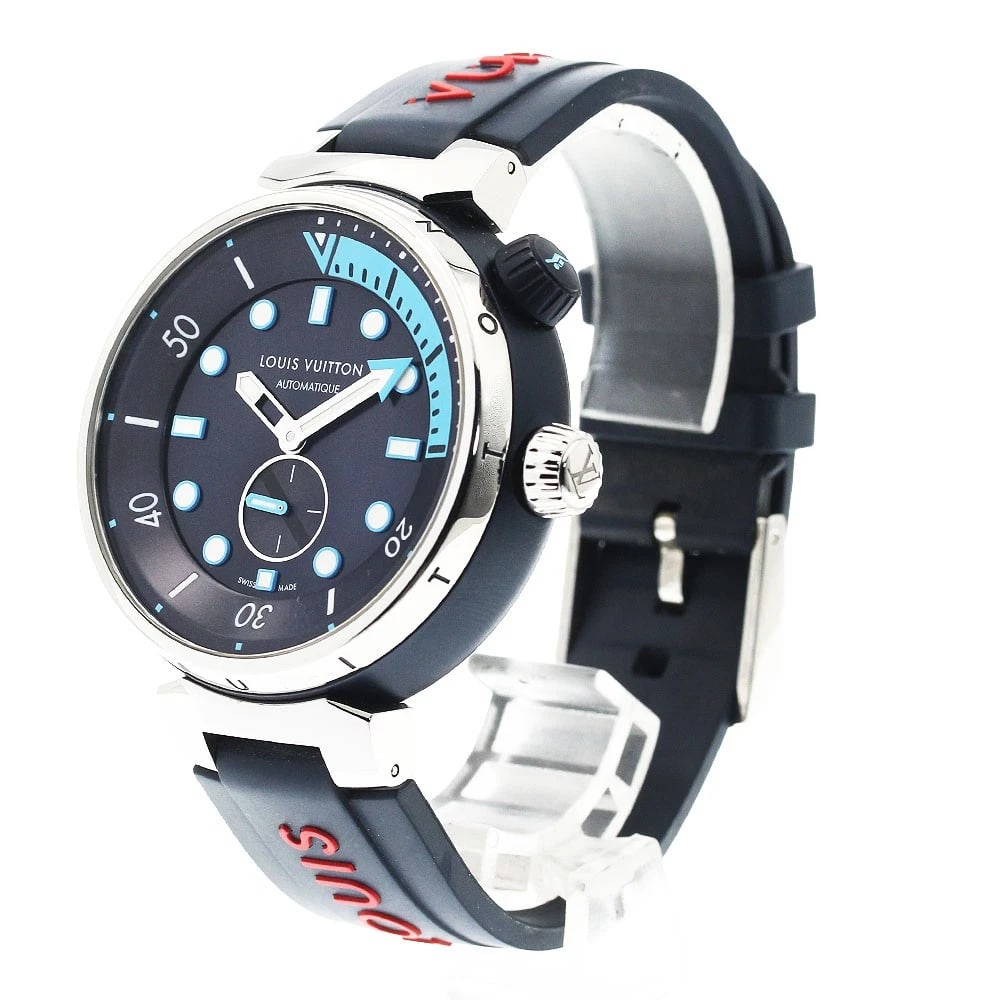 LOUIS VUITTON NAVY AUTOMATIC WATCH - 2