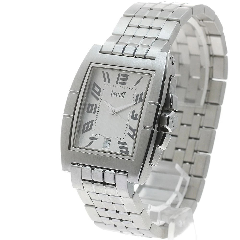 PIAGET UPSTREAM DATE SILVER AUTOMATIC WATCH - 2