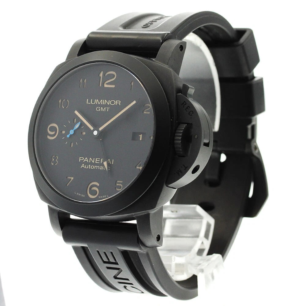 PANERAI LUMINOR CERAMIC BLACK AUTOMATIC WATCH: PANERAI Luminor Ceramic black Automatic Watch Brand: PANERAI Type/Style: Wristwatch Material: Band Material rubber, Case Material Titanium / ceramic Color: Dial Color black Band Color black Case
