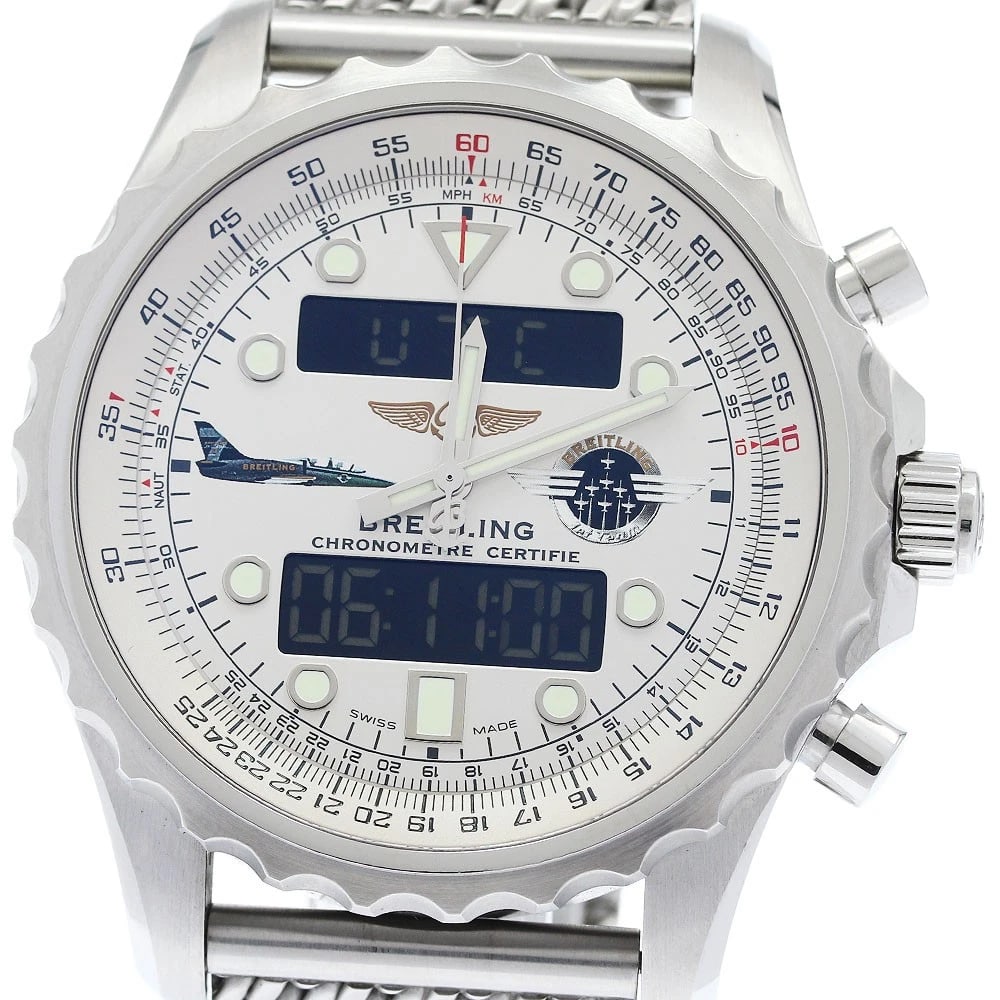 BREITLING CHRONO SILVER QUARTZ WATCH: BREITLING Chrono Silver Quartz Watch Brand: BREITLING Type/Style: Wristwatch Material: Band Material Stainless Steel, Case Material Stainless Steel Color: Case Color Silver Band Color Silver Dial