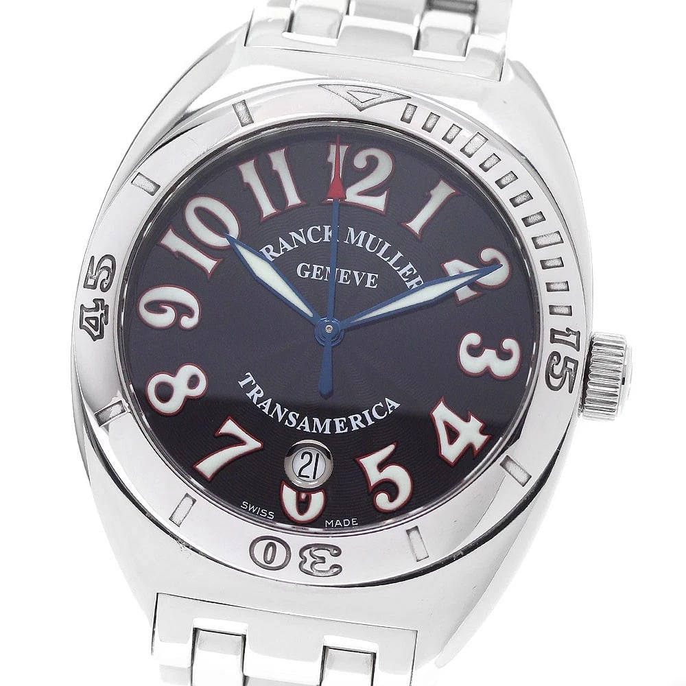 FRANCK MULLER DATE BLACK AUTOMATIC WATCH: FRANCK MULLER Date black Automatic Watch Brand: FRANCK MULLER Type/Style: Wristwatch Material: Band Material Stainless Steel, Case Material Stainless Steel Color: Case Color Silver Band Color Silver