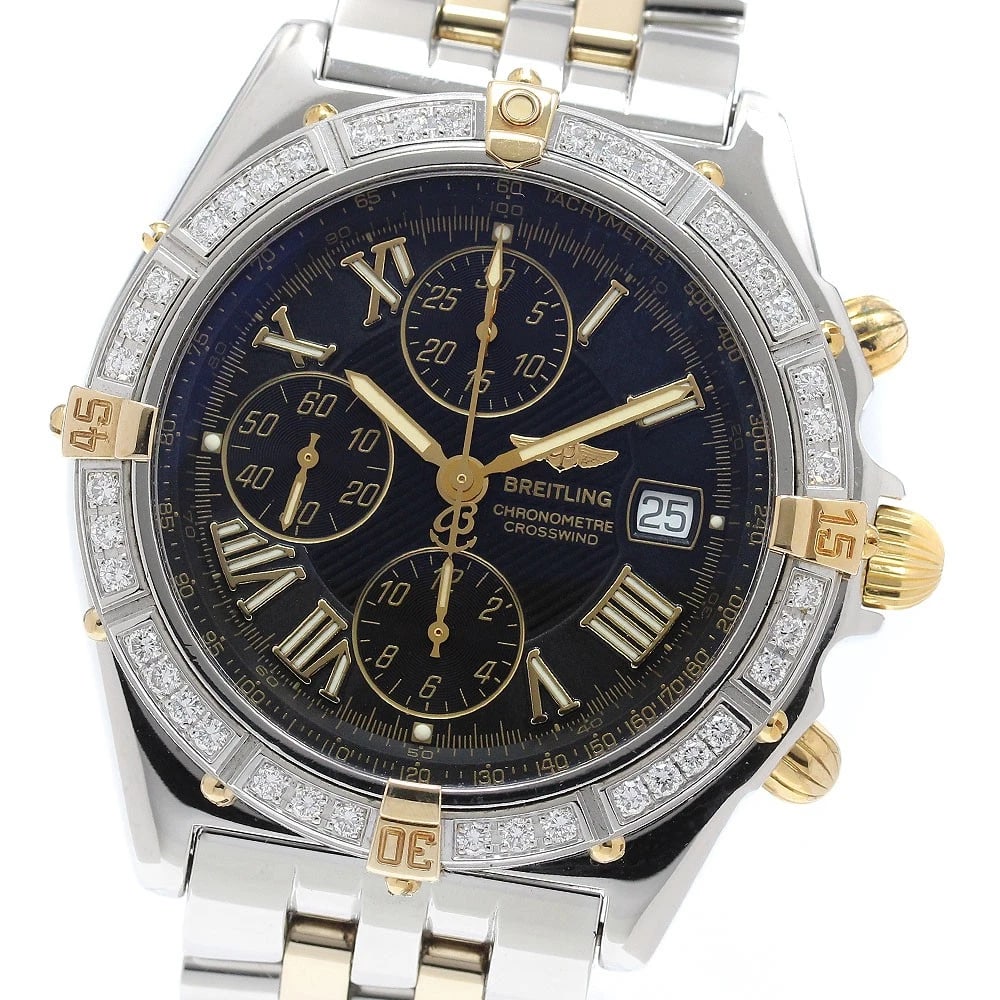 BREITLING CHRONOGRAPH AUTOMATIC WATCH: BREITLING chronograph Automatic Watch Brand: BREITLING Type/Style: Wristwatch Material: Band Material Stainless Steel/YG, Case Material Stainless Steel/YG Color: Case Color Silver Band Color Silver / 