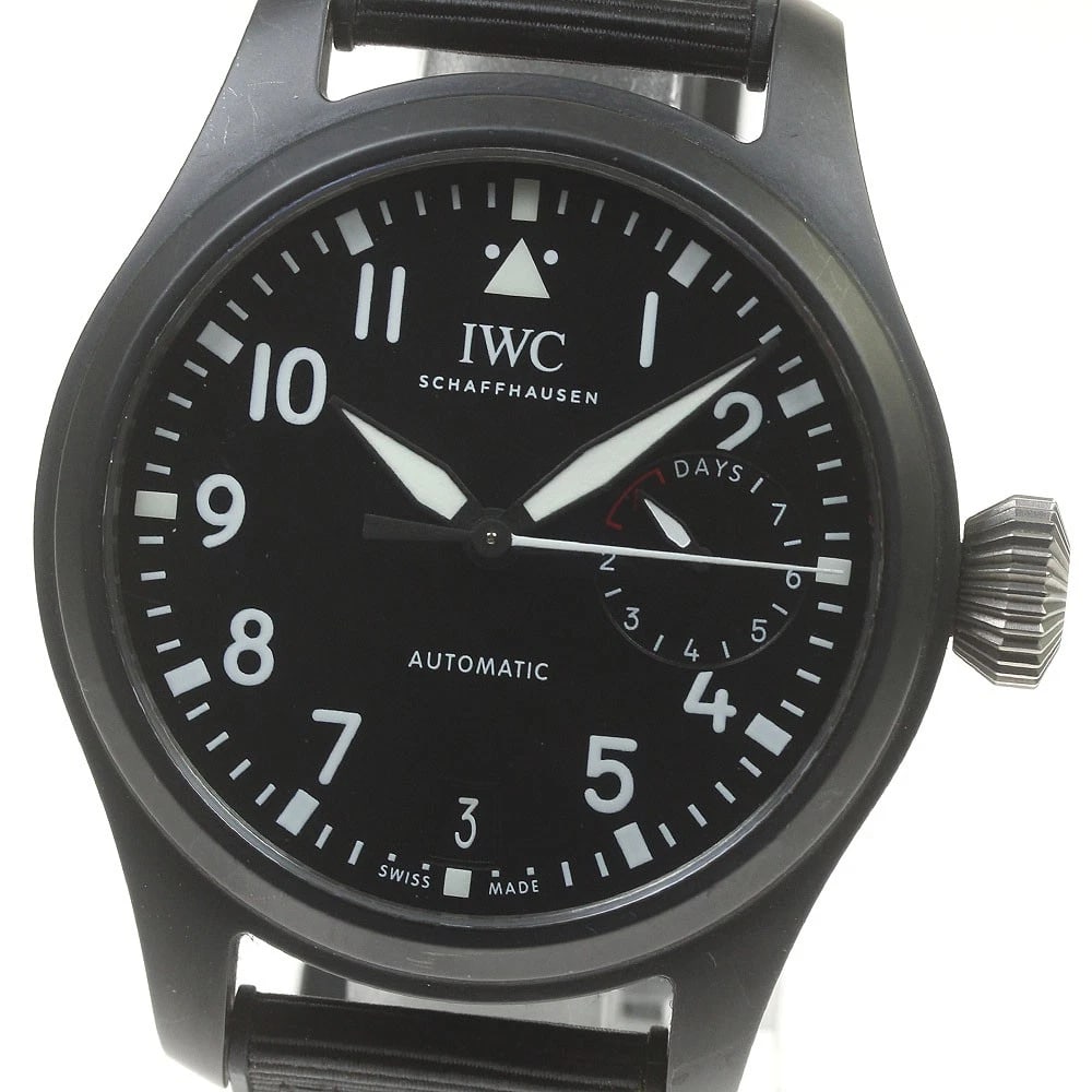 IWC SCHAFFHAUSEN WATCH AUTOMATIC WATCH: IWC SCHAFFHAUSEN watch Automatic Watch Brand: IWC SCHAFFHAUSEN Type/Style: Wristwatch Material: Band Material rubber, Case Material Ceramic / Stainless Steel Color: Dial Color black Band Color black