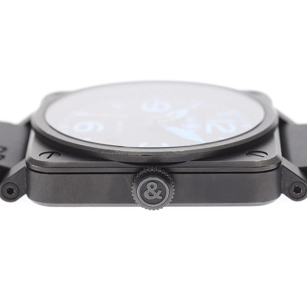 BELL & ROSS BLUE DATE BLACK AUTOMATIC WATCH - 3