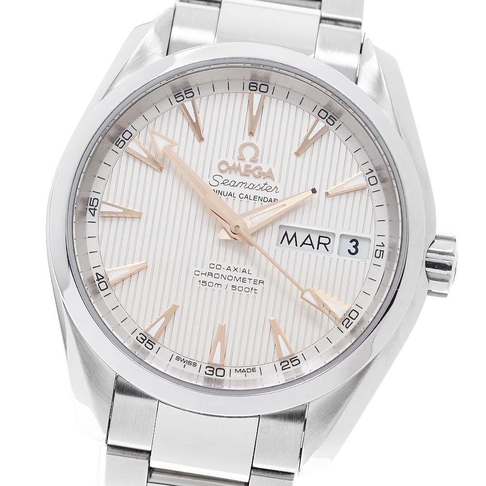 OMEGA SEAMASTER AQUA TERRA AUTOMATIC WATCH: OMEGA Seamaster Aqua Terra Automatic Watch Brand: OMEGA Type/Style: Wristwatch Material: Band Material Stainless Steel, Case Material Stainless Steel Color: Dial Color Silver Size: Case size About